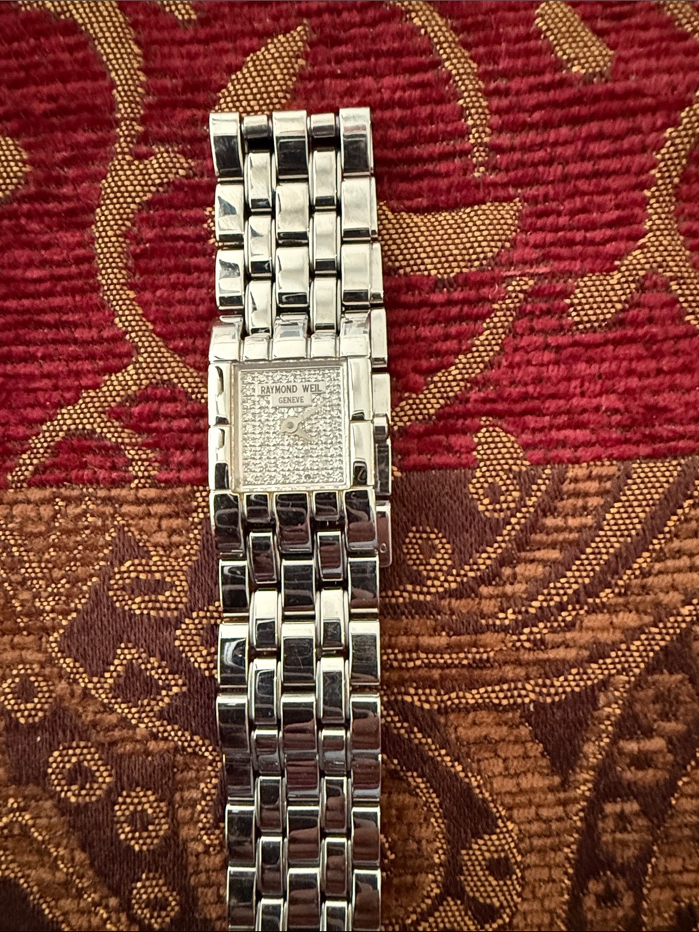 Raymond Weil Vintage European Model Stainless Steel Watch with Diamond Face